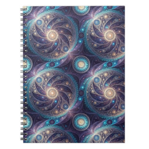 Cosmic Galaxy Spiral Mandala Design Pattern Notebook
