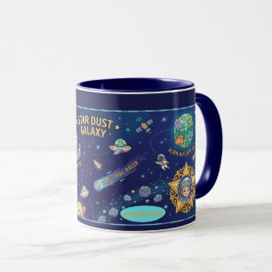 Cosmic Galaxy Star Dust Map Kids Adventure Mug