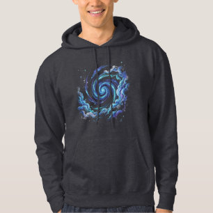 Cosmic Galaxy Swirl Abstract Hoodie