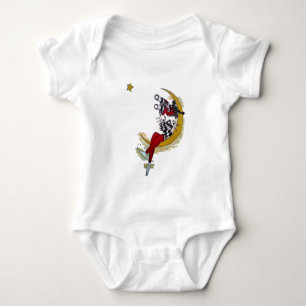Cosmic Gaze: Elf on the Moon Adventure Baby Bodysuit