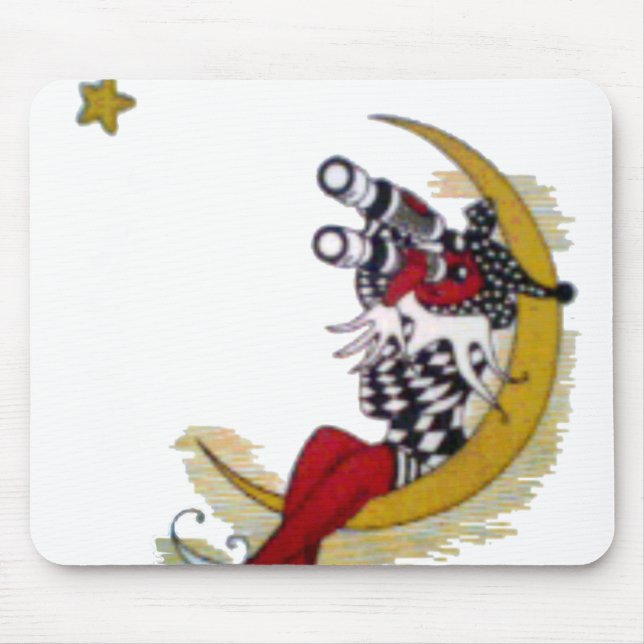 Cosmic Gaze: Elf on the Moon Adventure Mouse Mat (Front)