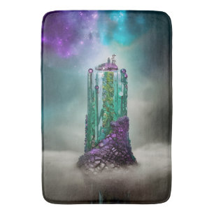 Cosmic Gemstone and Glass \ / Universe AI Art Bath Mat