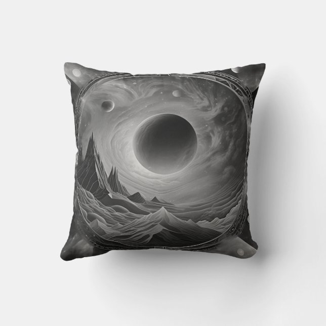 Cosmic Geometric Composition Cushion (Back)