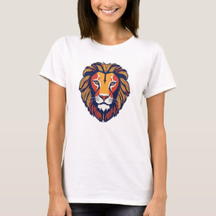 Cosmic Geometric Lion Emblem T-Shirt