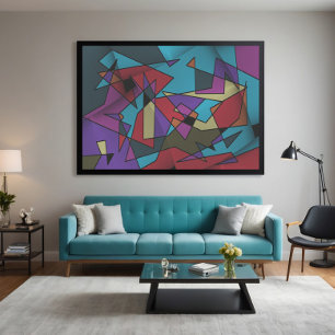 Cosmic Geometry Explosion Canvas Print