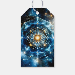 Cosmic Geometry Mandala Star Universe Abstract Gift Tags