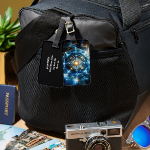 Cosmic Geometry Mandala Star Universe Abstract Luggage Tag