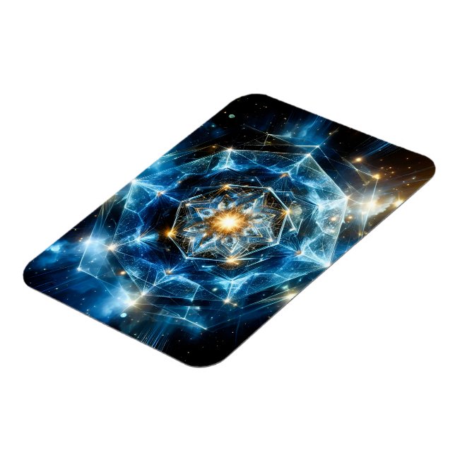Cosmic Geometry Mandala Star Universe Abstract Magnet (Left Side)