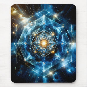 Cosmic Geometry Mandala Star Universe Abstract Mouse Mat
