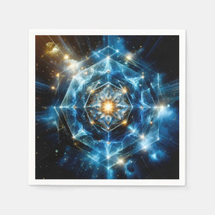 Cosmic Geometry Mandala Star Universe Abstract Napkin