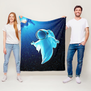 Cosmic Ghost in Space Design Fleece Blanket