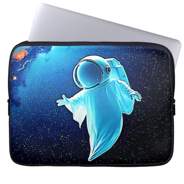 Cosmic Ghost in Space Design Laptop Sleeve (Front)