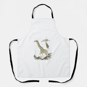 Cosmic Giraffe Funny Giraffe for Women Men Weird U Apron