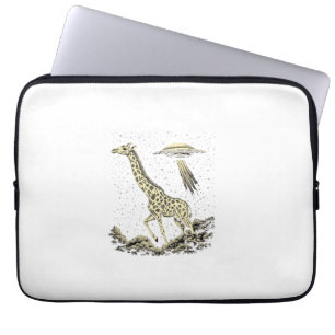Cosmic Giraffe Funny Giraffe for Women Men Weird U Laptop Sleeve