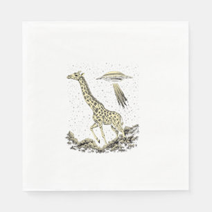 Cosmic Giraffe Funny Giraffe for Women Men Weird U Napkin