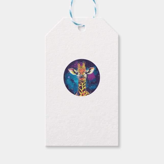 Cosmic Giraffe Universe Adventure  Gift Tags (Front)