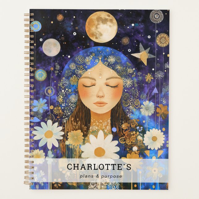 Cosmic Girl Boho Moon Planner (Front)