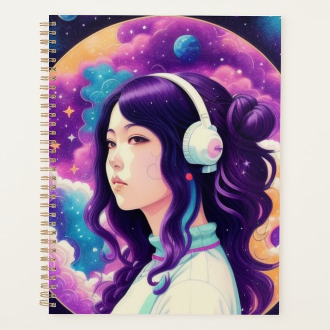 Cosmic Girl (dark purple) Planner (Front)