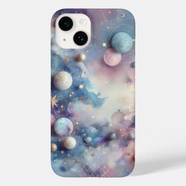 Cosmic Glow: Holographic Starry Phone Case (Back)