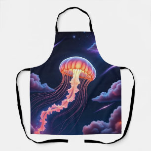 Cosmic Glowing Jellyfish Apron