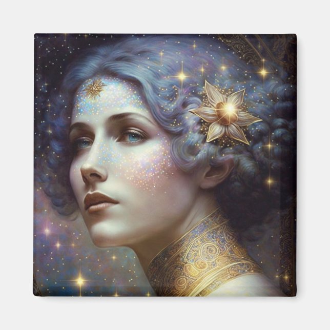 Cosmic Goddess Fantasy Art Magnet (Front)