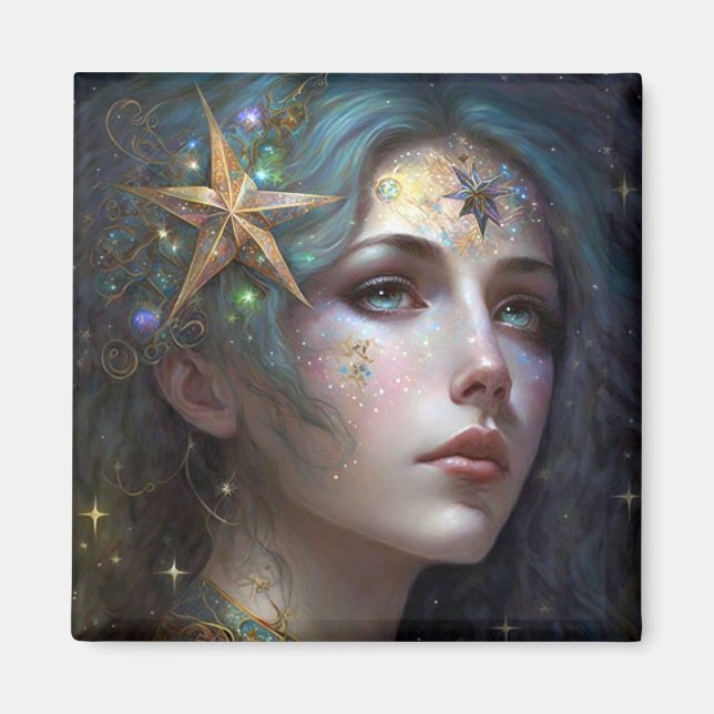 Cosmic Goddess Fantasy Art Magnet (Front)