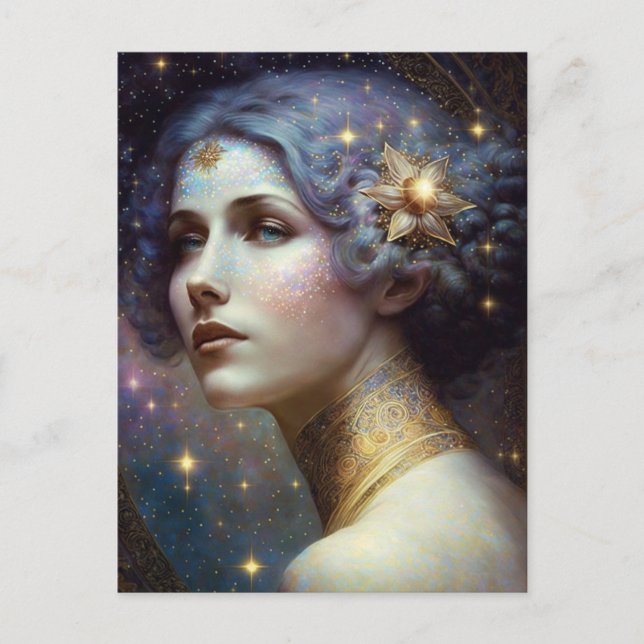 Cosmic Goddess Fantasy Art Postcard (Front)