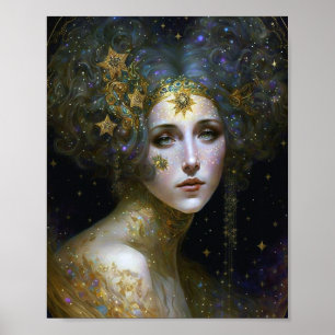 Cosmic Goddess Fantasy Art Poster