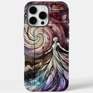 Cosmic Goddess with Swirling Galaxy and Planets iPhone 16 Pro Max Case