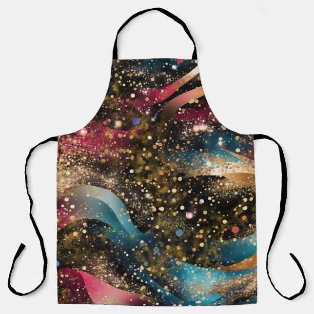 Cosmic Gold Dust All-Over Print Apron (Front)