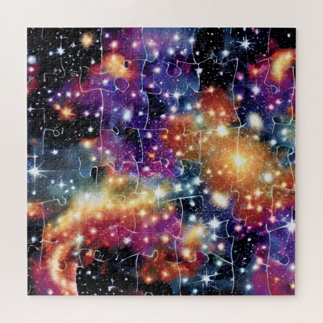 Cosmic golden augmented reality interstellar event jigsaw puzzle (Horizontal)