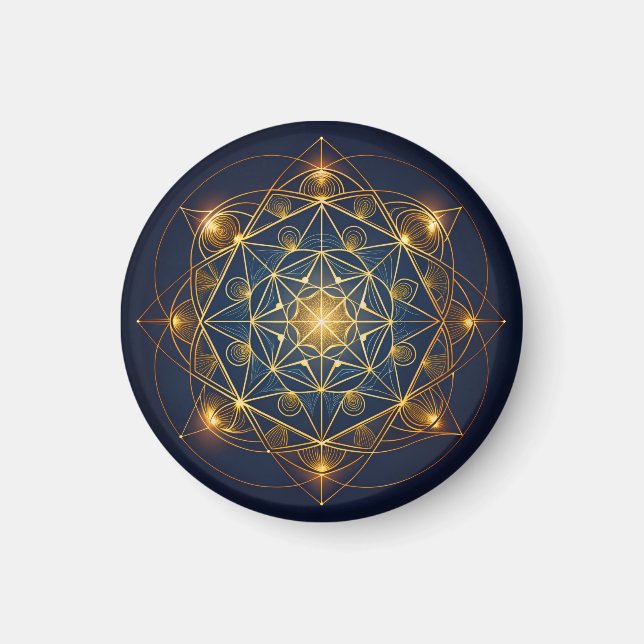Cosmic Golden Blueprint Magnet (Front)