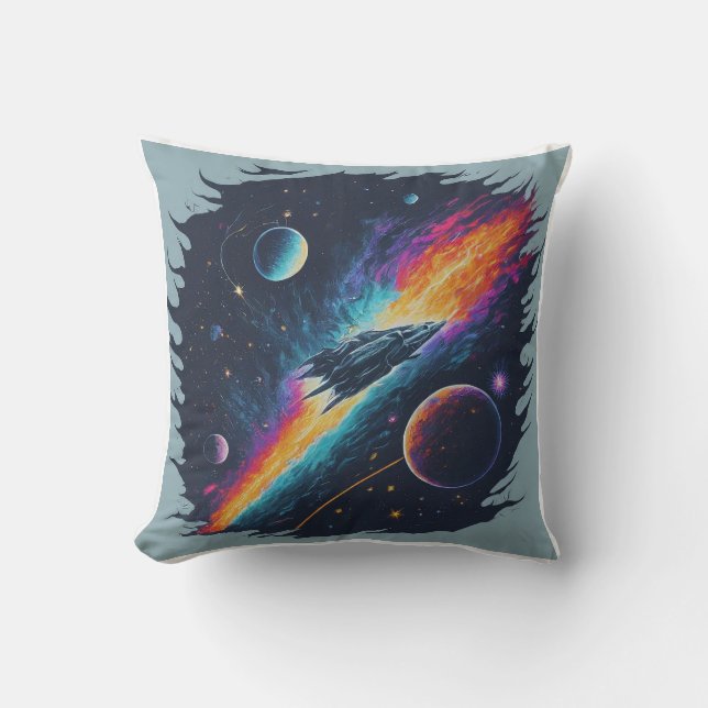 Cosmic Gravity Voyage Tee Cushion (Front)