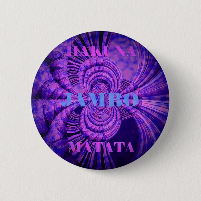 Cosmic Hakuna Art Print 6 Cm Round Badge (Front)