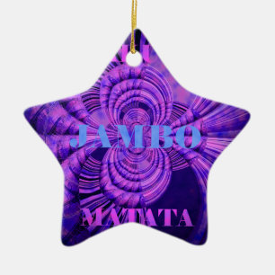 Cosmic Hakuna Art Print Ceramic Tree Decoration