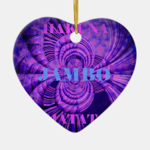 Cosmic Hakuna Art Print Ceramic Tree Decoration