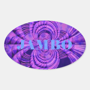 Cosmic Hakuna Art Print Oval Sticker