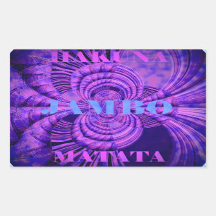 Cosmic Hakuna Art Print Rectangular Sticker
