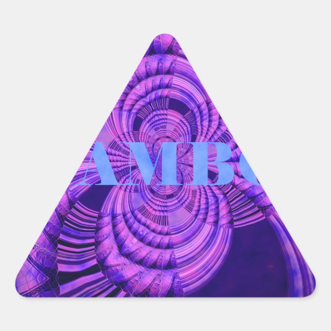 Cosmic Hakuna Art Print Triangle Sticker (Front)