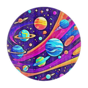 Cosmic Harmony Art Cutting Board