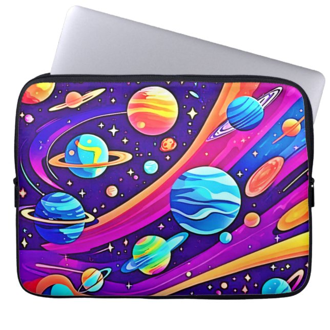 Cosmic Harmony Art Laptop Sleeve (Front)