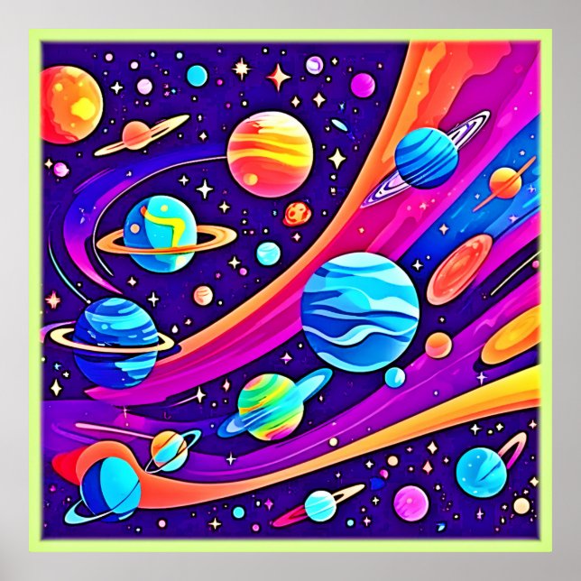 Cosmic Harmony Art Poster (Front)