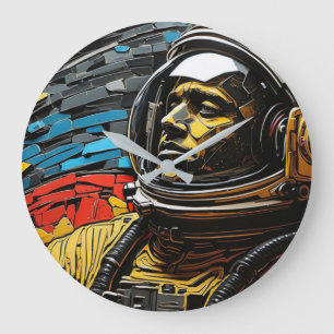 Cosmic Harmony: Astronaut Wall Clock