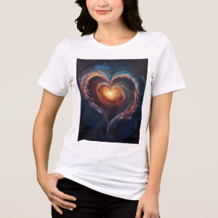 Cosmic Heart Galaxy Love Art – Universe Romance Tri-Blend Shirt