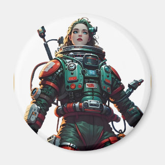 Cosmic Hero: Customisable Space-Themed Merchandise Magnet