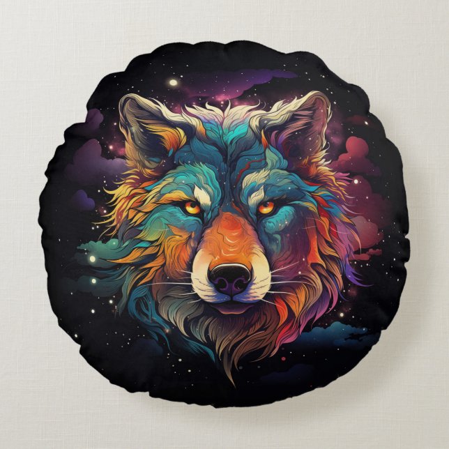 Cosmic Howl Round Cushion (Front)