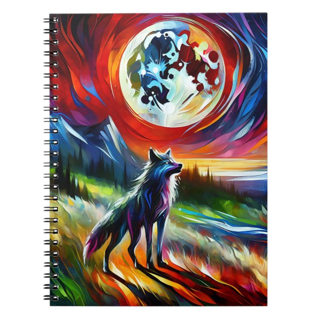 Cosmic Howl Wolf Notebook (Front)