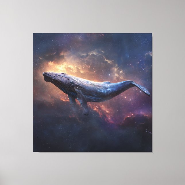 Cosmic Humpback Whale Canvas Print (Front)