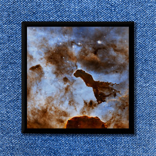 Cosmic Ice Celestial Space Photo 15 Cm Square Badge