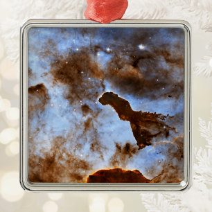 Cosmic Ice Space Photo Metal Tree Decoration